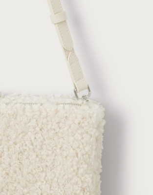 Borg Double Zip Pouch Crossbody Bag