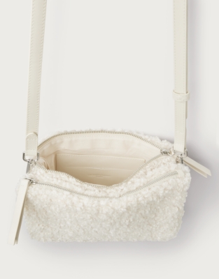 Borg Double Zip Pouch Crossbody Bag