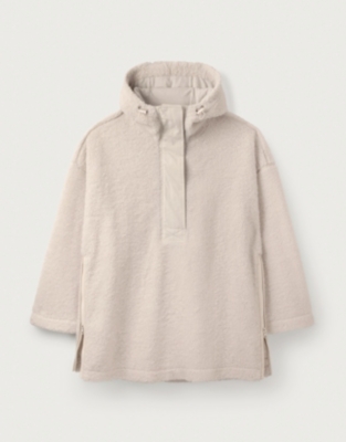Borg Oversized Side Zip Hoodie