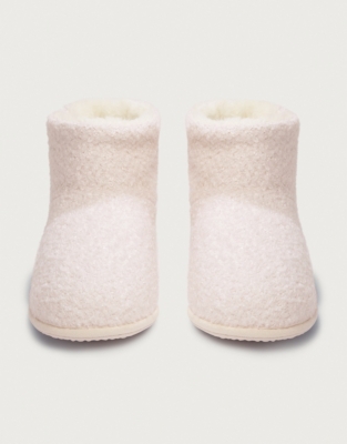 White company best sale slipper boots