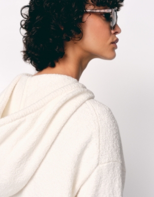 Bouclé Hooded Jumper