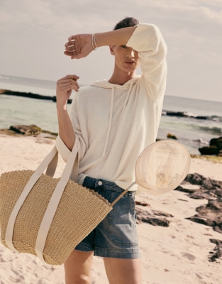 Bouclé Hooded Jumper