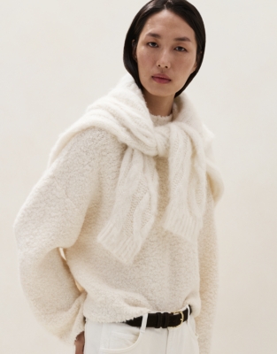   Bouclé Jumper with Alpaca