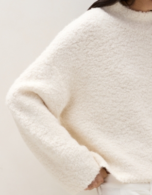   Bouclé Jumper with Alpaca