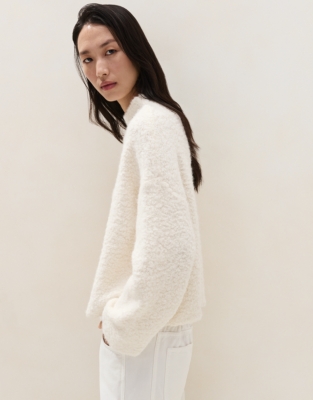   Bouclé Jumper with Alpaca