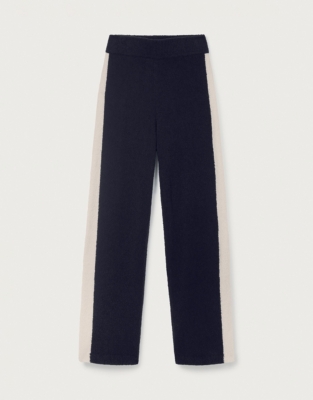 Bouclé Knit Wide Leg Trousers