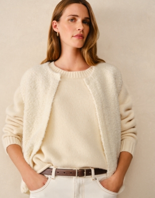 Bouclé Knitted Gilet with Alpaca