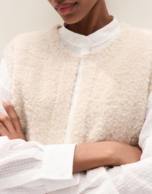 Bouclé Knitted Gilet with Alpaca