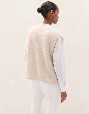 Bouclé Knitted Gilet with Alpaca