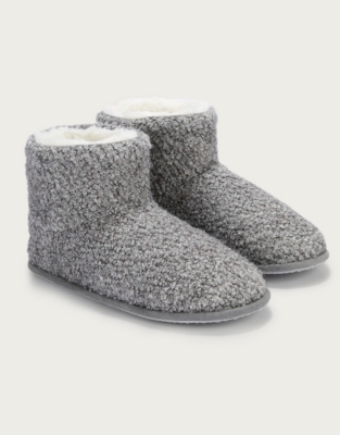 Boucle Slipper Boots | Nightwear & Robes Sale | The White Company UK