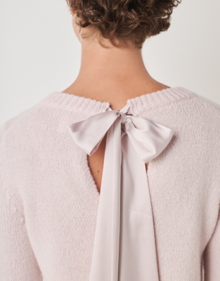 Bow Back Jumper with Alpaca