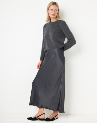 Bow Back Knit and Woven Dress