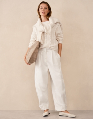 Boxy Cable Jumper with Wool