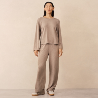 Boxy Relaxed Knitted Jumper with Cashmere