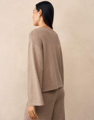 Boxy Relaxed Knitted Jumper with Cashmere
