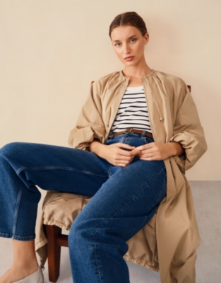 Boxy Stripe Jumper with Recycled Cotton