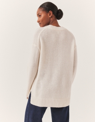 Boyfriend Cardigan with Alpaca