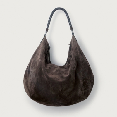 Braided Handle Large Hybrid Hobo Bag