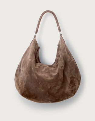 Braided Handle Large Hybrid Hobo Bag - Hazelwood