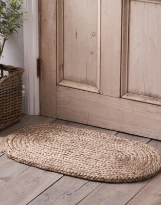 Braided Jute Oval Doormat 