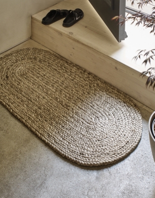 Braided Jute Oval Double Doormat