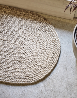 Braided Jute Oval Double Doormat