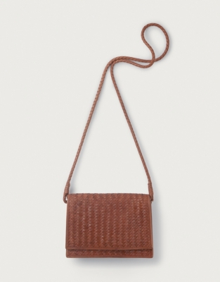 Braided leather crossbody bag new arrivals