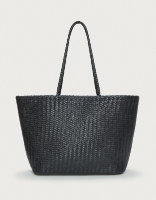 Braided Leather Tote Bag | Accessories Sale | The White Company UK