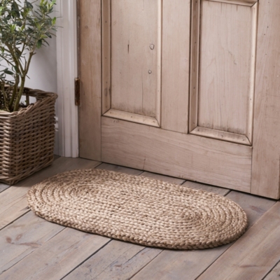 Braided Oval Doormat Rugs The White Company UK