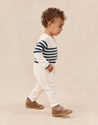 Breton Knitted Romper — with Cashmere (0–24mths)