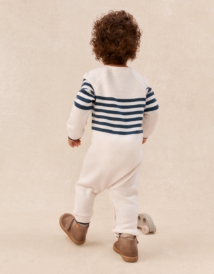 Breton Knitted Romper — with Cashmere (0–24mths)