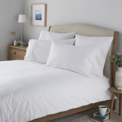 white bed linen