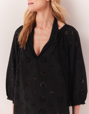 Broderie Midi Beach Cover Up