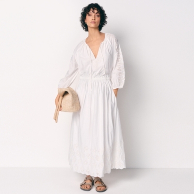 Broderie Midi Dress
