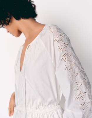 Broderie Midi Dress