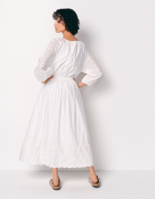 Broderie Midi Dress