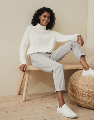 white company trousers