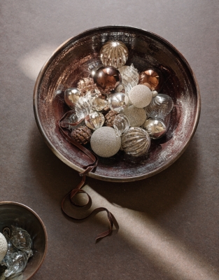 Brown Glitter Pine Cone Decoration