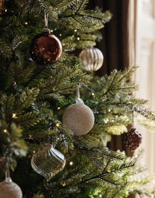 Brown Glitter Pine Cone Decoration