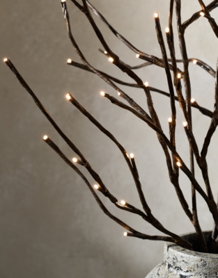 Brown Pre-Lit Branches – Set of 3