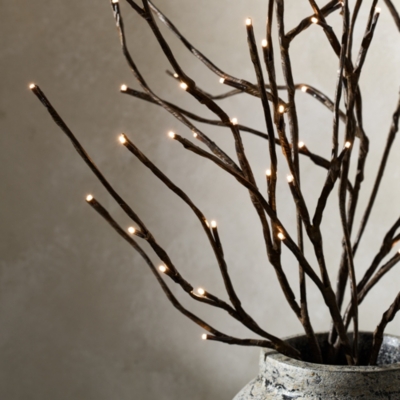 Brown Pre-Lit Branches – Set of 3