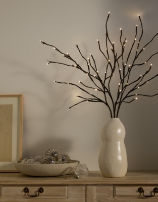 Brown Pre-Lit Branches – Set of 3