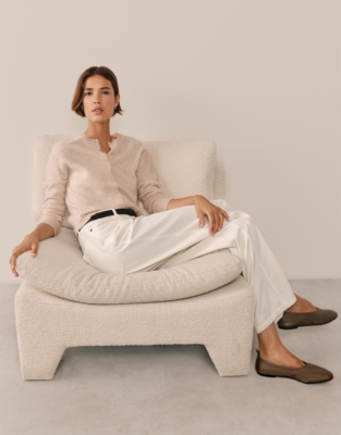 Brushed Cashmere Cardigan