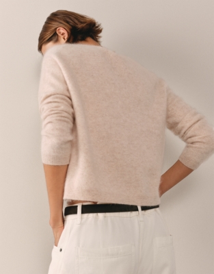 Brushed Cashmere Cardigan
