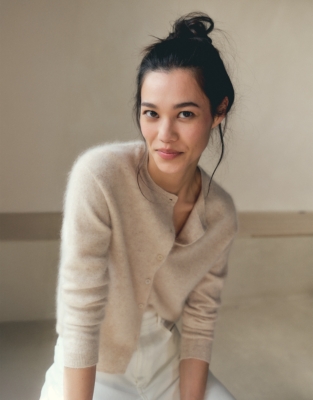 Brushed Cashmere Cardigan