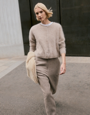 Brushed Cashmere Cardigan