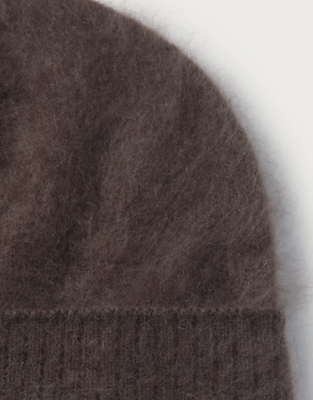 Brushed Cashmere Hat - Dark Chocolate