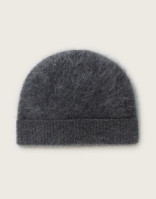 Brushed Cashmere Hat - Grey