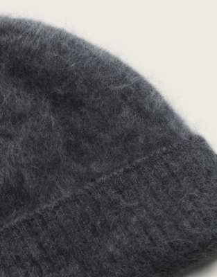 Brushed Cashmere Hat - Grey