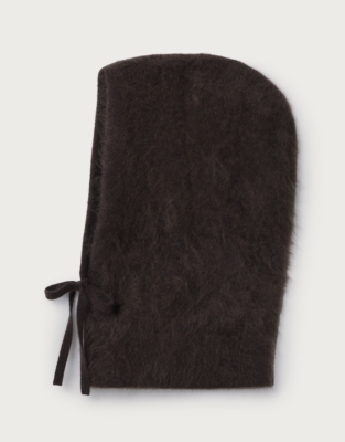 Brushed Cashmere Hood - Dark Chocolate
